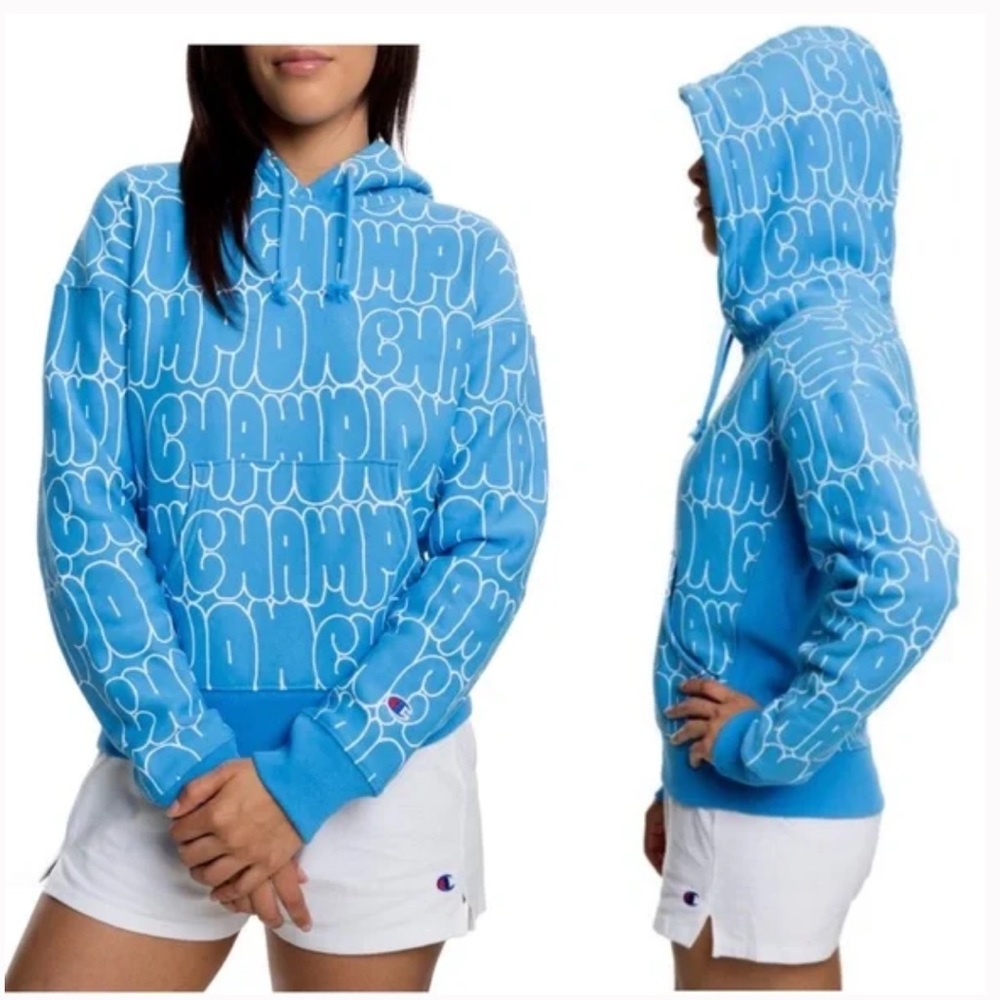 Nwot Champion Reverse Weave Bubble Script Hoodie - image 1